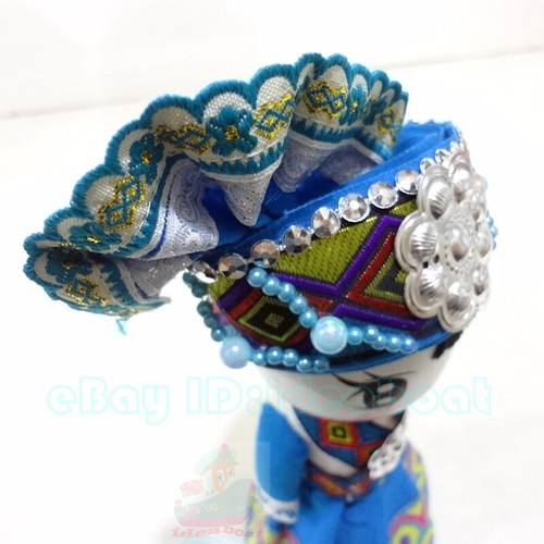 (19~21cm tall) Q-Doll Headwear Beauty Girl Figurine Doll Chinese Ethnic Minority - Picture 100 of 133