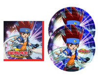 Beyblade Dessert Party Place Setting For 16 Plates & Napkins Beyblade Dessert Party Place Setting For 16 Plates & Napkins