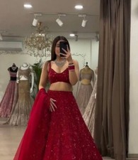 Attractive Chinnon Silk Lehenga Choli With Dupatta For Wedding  Party