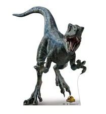 JURASSIC WORLD PARK VELOCIRAPTOR BLUE "LIFESIZE CARDBOARD STANDUP STANDEE CUTOUT