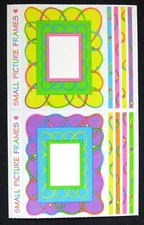Mrs Grossman Vintage 4x6 inch 'Atomic Small Frames' Sticker Sheet (c-2001)