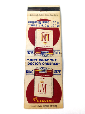 l&m cigarettes price Vintage Matchbook: L&M Cigarettes