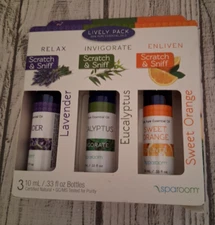Sparoom Lively Pack 100% Pure Essential Oils  Lavender Eucalyptus Sweet Orange