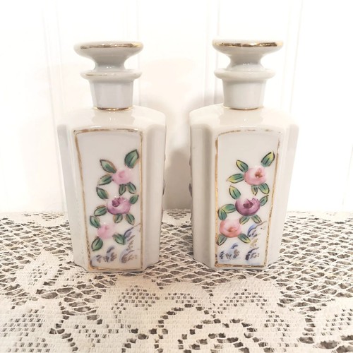 Vintage Parfum Flakons handbemalt Porzellan aus Japan - Bild 2 von 9