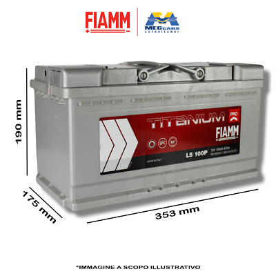 Batteria Auto Fiamm Titanium Plus 12V 100A - Potenziata Per Auto E Veicoli - Foto 7