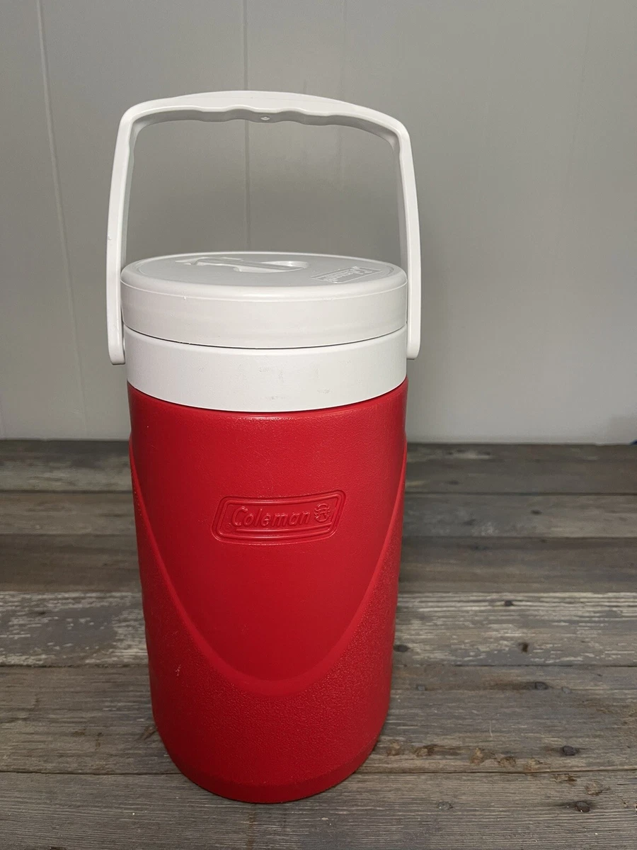 Coleman 1/2 Gallon Water Jug Cooler Bottle Red 6009 Model Made In