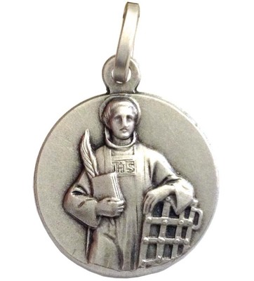 SAINT LAWRENCE - 925 STERLING SILVER MEDAL - FIND YOUR FAVORITE PATRON SAINT