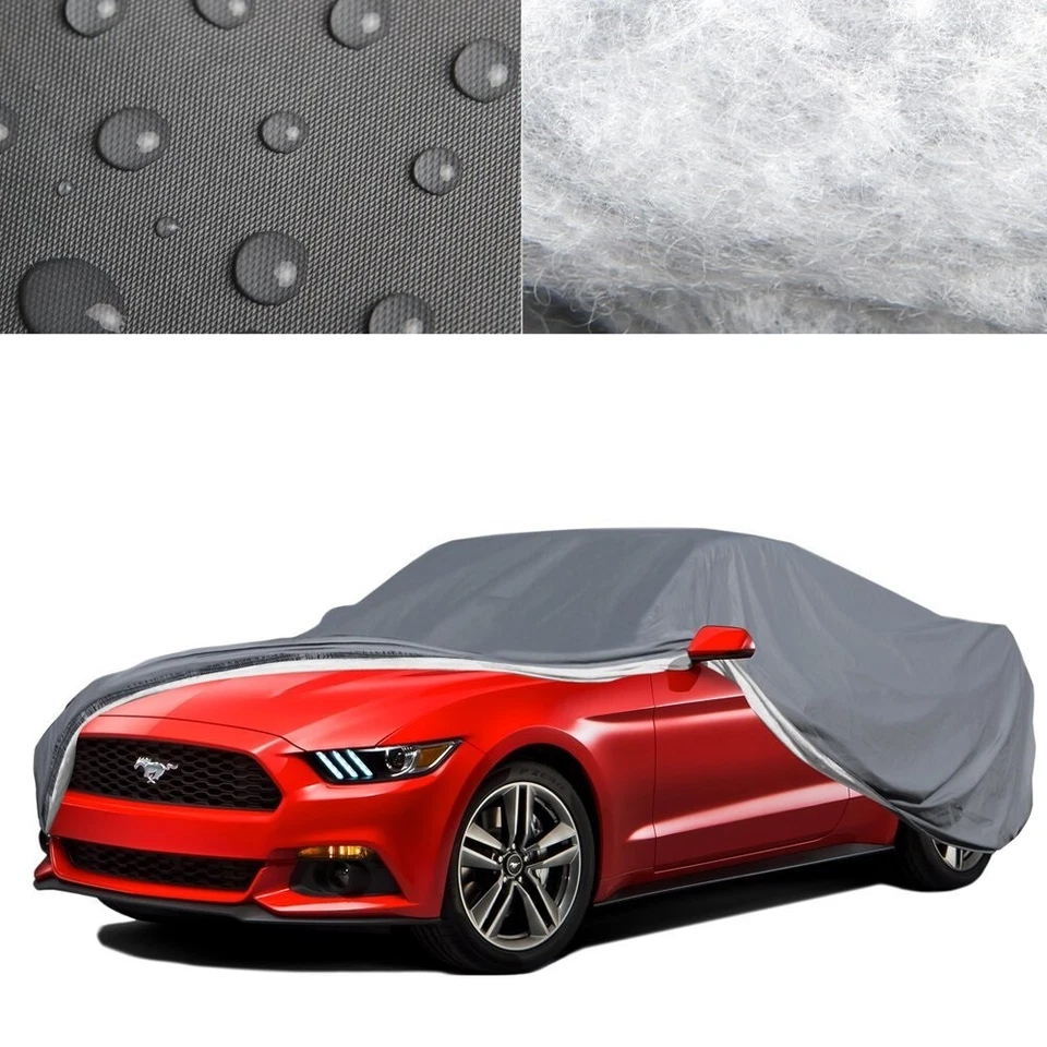 Heavy Duty Car Cover All Weather UV Protective Waterproof Snow Rain Ice - Image 2 of 4