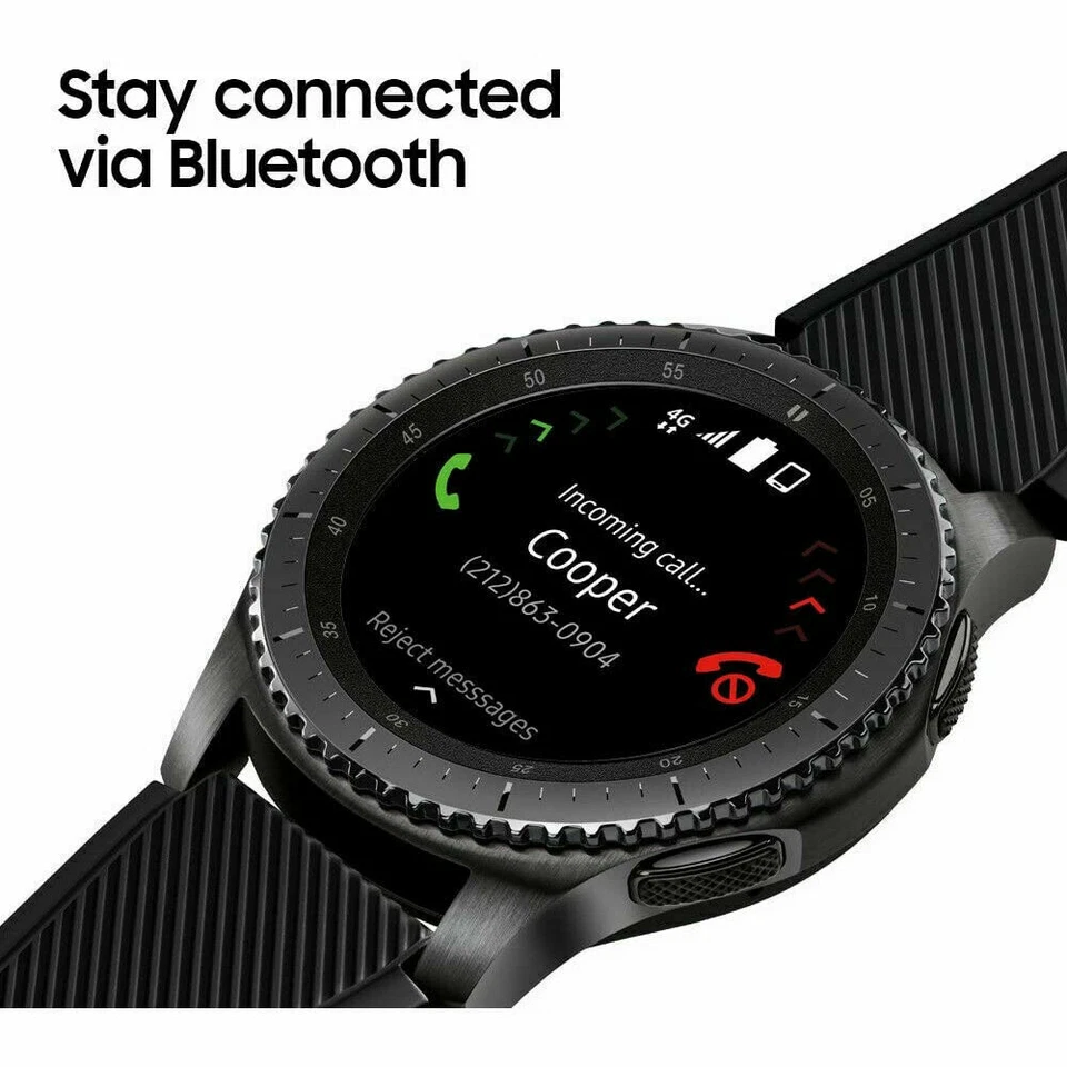 Samsung Galaxy Gear S3 Frontier 46mm SM-R765 WiFi Smartwatch Dark Gray - Image 3 of 4