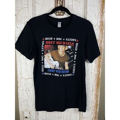 Bret Michaels Road Dog Nation Jammin With Friends Mens S Shirt Band Music  Black