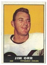 1961 TOPPS JIMMY ORR ROOKIE CARD (PITTSBURGH STEELERS)