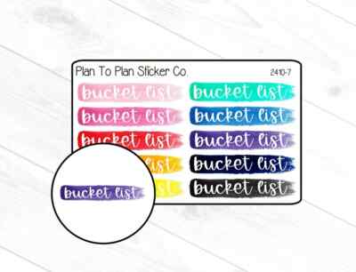 2410-7~~Bucket List Notes Page Header Planner Stickers