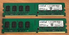 Crucial 2 x 2GB PC2-5300U DDR2 667Mhz DIMM RAM Desktop Memory PC5300