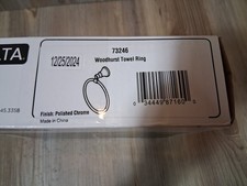 Delta 73246 Woodhurst Towel Ring Polished Chrome Hand Towel Holder