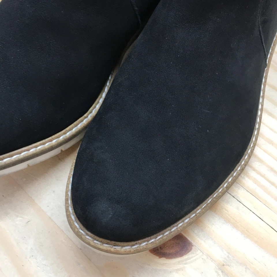 Me Too Ankle Boots Womens 8M Black Avey Chelsea Round Toe Pull On Casual Leather - Image 4 of 4