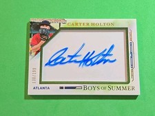 2025 Carter Holton RC /199 Autograph Panini Boys Of Summer #22 Jumbo Acetate 