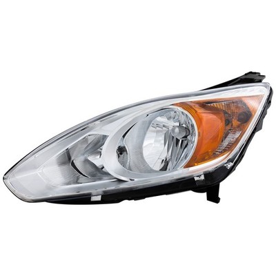 Driver Side Headlight For Ford C-Max 2013-2016 Halogen with Bulb(s) CAPA