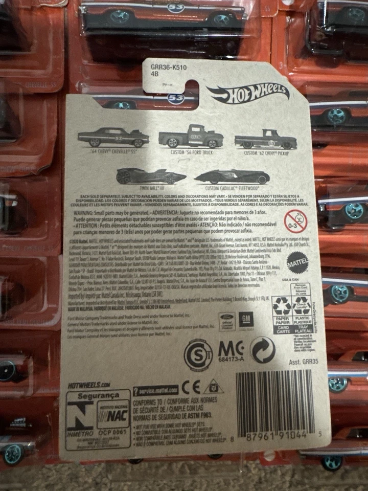 Lot 30 Hot Wheels Orange & Blue 53rd Anniversary 1/5  64 Custom Chevy Chevelle - Image 4 of 4