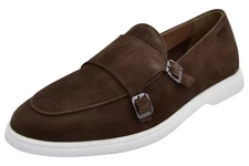 Hugo Boss Sienne_Monk_SD Men's Loafers Monk Shoes Double Buckle Strap Dark Brown