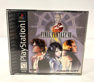 FINAL FANTASY VIII PS1 SONY PLAYSTATION 1 BLACK LABEL 4-DISC SET 1999 SQUARESOFT