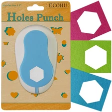 Hexagon Punch for Paper Crafts, Size 1.3-Inch, Hexagon Hole Cutter, Hexagon S...