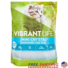Unscented Mini Crystal Cat Litter 8 lb Fast Absorbing Odor Control Low Dust New