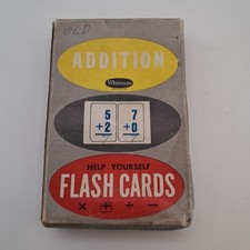 Vtg Addition Whitman Help Yourself Flash Cards Full Color K-2 Homeschooling