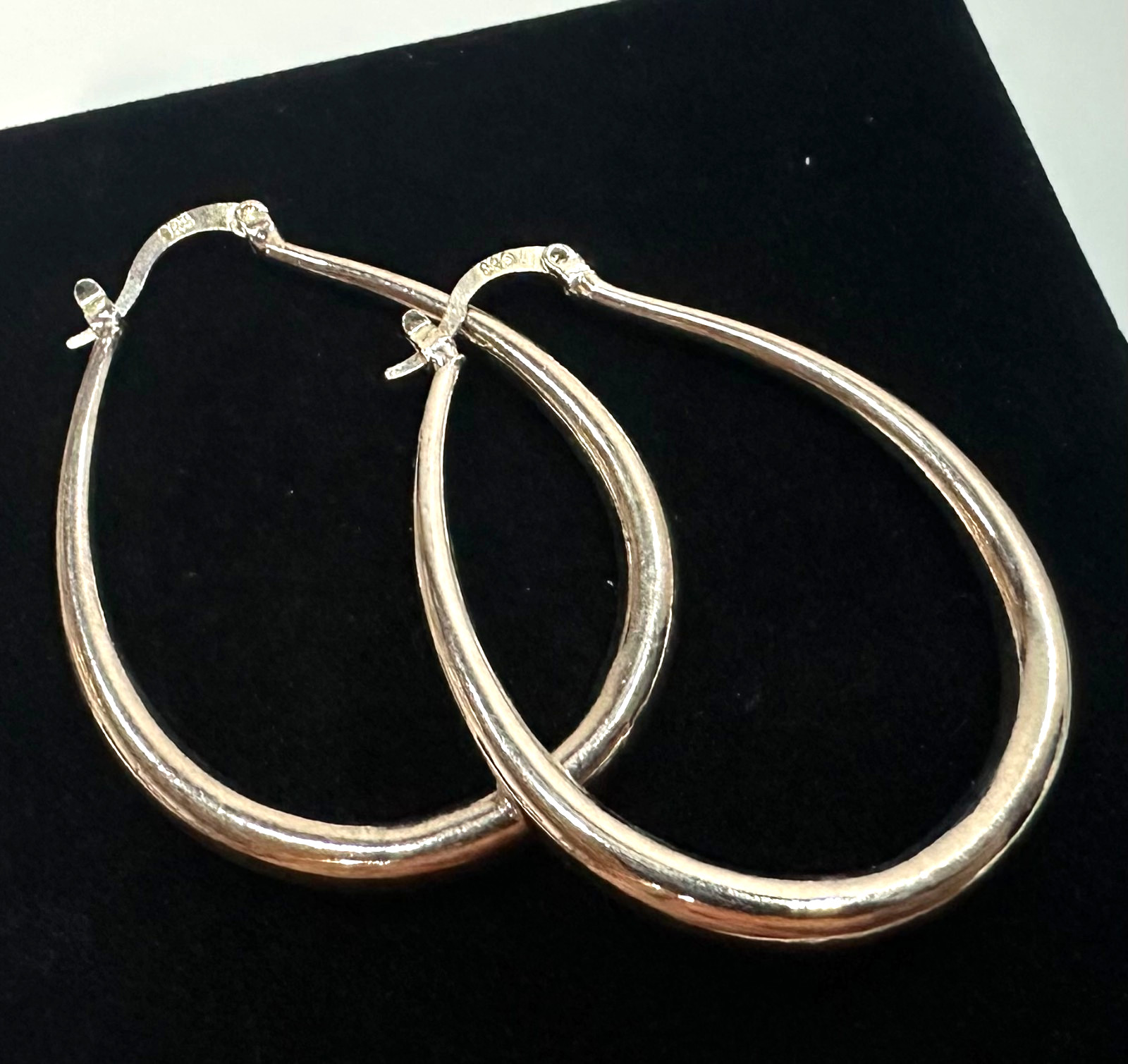 Vintage Hoop Earrings MARKED 925 Sterling Silver Jewelry Lot K
