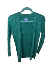 Simply Vera by Vera Wang Women's Teal Long Sleeve Shirt V Neck Size L