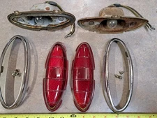 Lot of 2 OEM 1949-1950 Ford Tail lights FRST-48 Stimsonite the lenses are glass