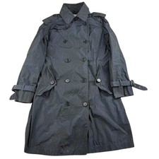 Aspesi Trench Coat Women M Black Light Double...