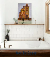 ORIGINAL oil Painting stretched canvas ready to hang 36 by 24 " wall art Decor