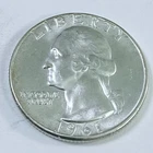 1961 P Washington Quarter 90% Silver AU ALMOST UNCIRCULATED DETAILS #8065