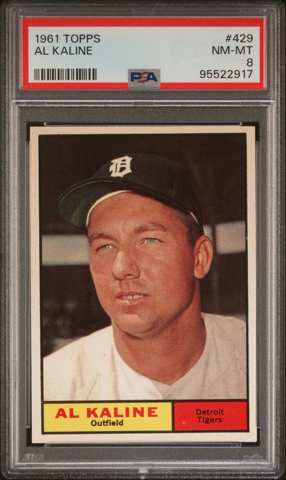 1961 Topps Al Kaline Detroit Tigers PSA 8 *High Grade* #429 cc23