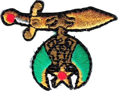 Shriner Sword Symbol Cut-Out Iron-On Patch