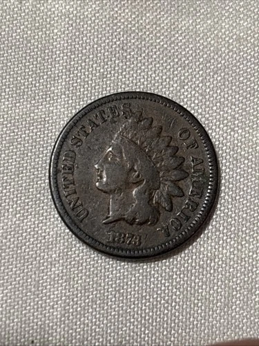 1873 open 3 indian head penny Vg++