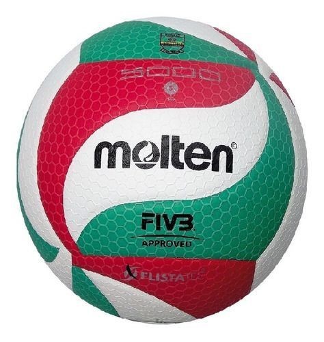 Ballon De Volley Ball Molten Top V5M5000 Volley-ball, Blanc, Vert Ballon De Volley Ball Molten Top V5M5000 Volley-ball, Blanc, Vert