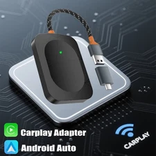 2-in-1 Mini Wireless Android Auto Carplay Adapter Plug & Play Quick-connect