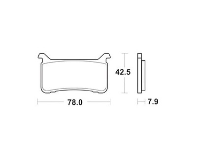 FRONT RECESSED BRAKE PADS FOR HONDA CB 1000 NEO SPORTS CAFE 2018 > 1 CP EV2