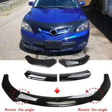 For Mazda 3 Hatchback Black Car Front Bumper Lip Chin Splitter Spoiler Body Kit For Mazda 3 Hatchback Black Car Front Bumper Lip Chin Splitter Spoiler Body Kit