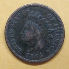 1864L Indian Head Cent Penny Pointed Bust Damaged Take a Look