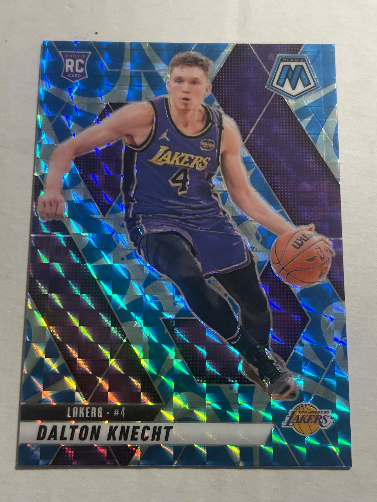 2024-25 panini mosaic Rookies Dalton Knecht #238 Reactive Blue Mosaic Prizm (RC)