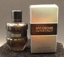 Viktor & Rolf ~ Spicebomb ~ Men's Splash Mini Eau De Toilette 7ml / 0.24oz ~ New