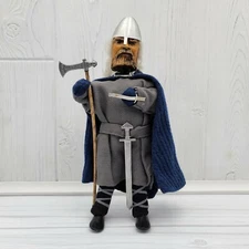 Vintage Norwegian Nordic Sverige Viking Warrior Knight Folk Art Doll Figure 10"