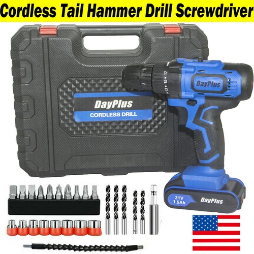 21V Drill 2 Speed Electric Cordless 