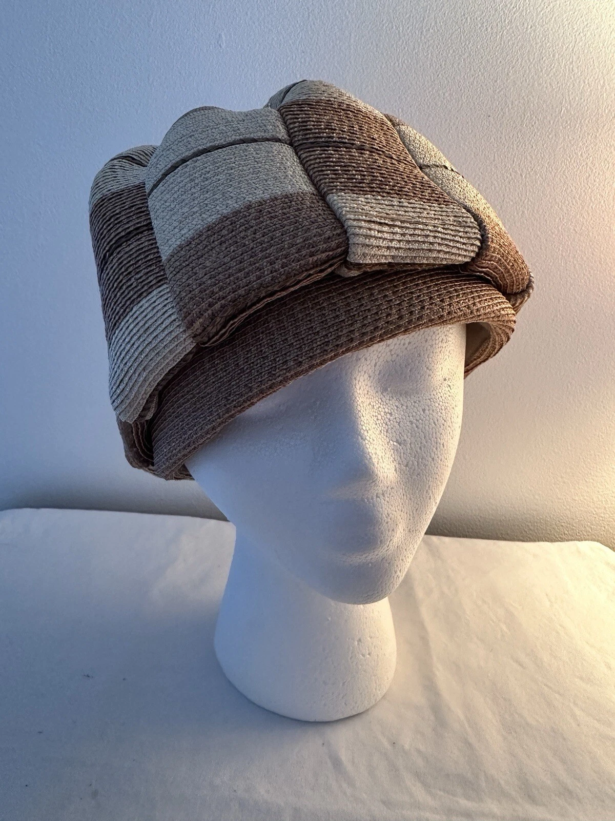 Chapeau femme vintage RARE 70’s Christian Dior Chapeaux Paris New York marron/marron