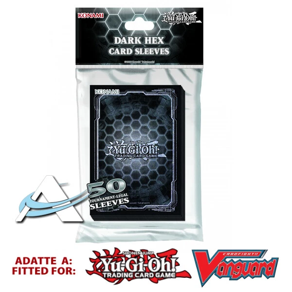 50 Bustine Protettive DARK HEX Small Card Sleeves KONAMI YUGIOH ANDYCARDS