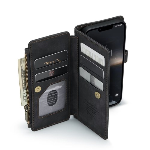 For iPhone 15 14 13 12 11 Pro Max XS XR 8 7 6 Magnetic Leather Cover Wallet Case - Picture 14 of 59