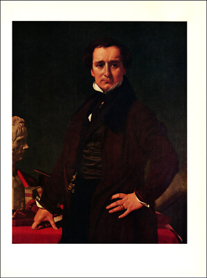 1967 Vintage Print Jean Ingres Lorenzo Bartolini 1820 Fine Art Painting Plate