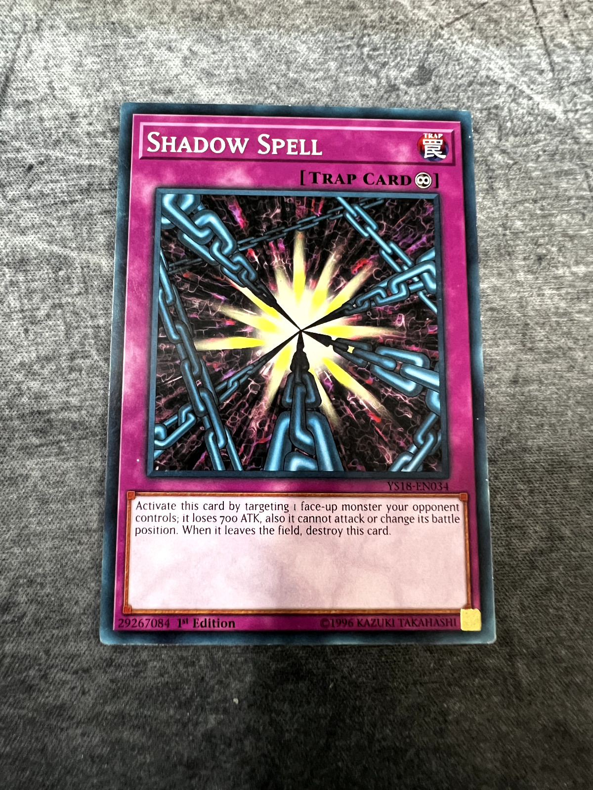 Shadow Spell, YS18-EN034 Codebreaker 1st Edition, Vintage, 1996! LP! Rare! 